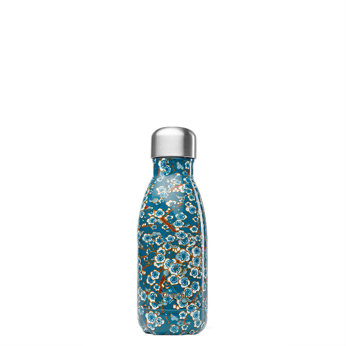 Image of Qwetch Flowers Isolierte Stahlflasche 260ml blau bei nettoshop.ch