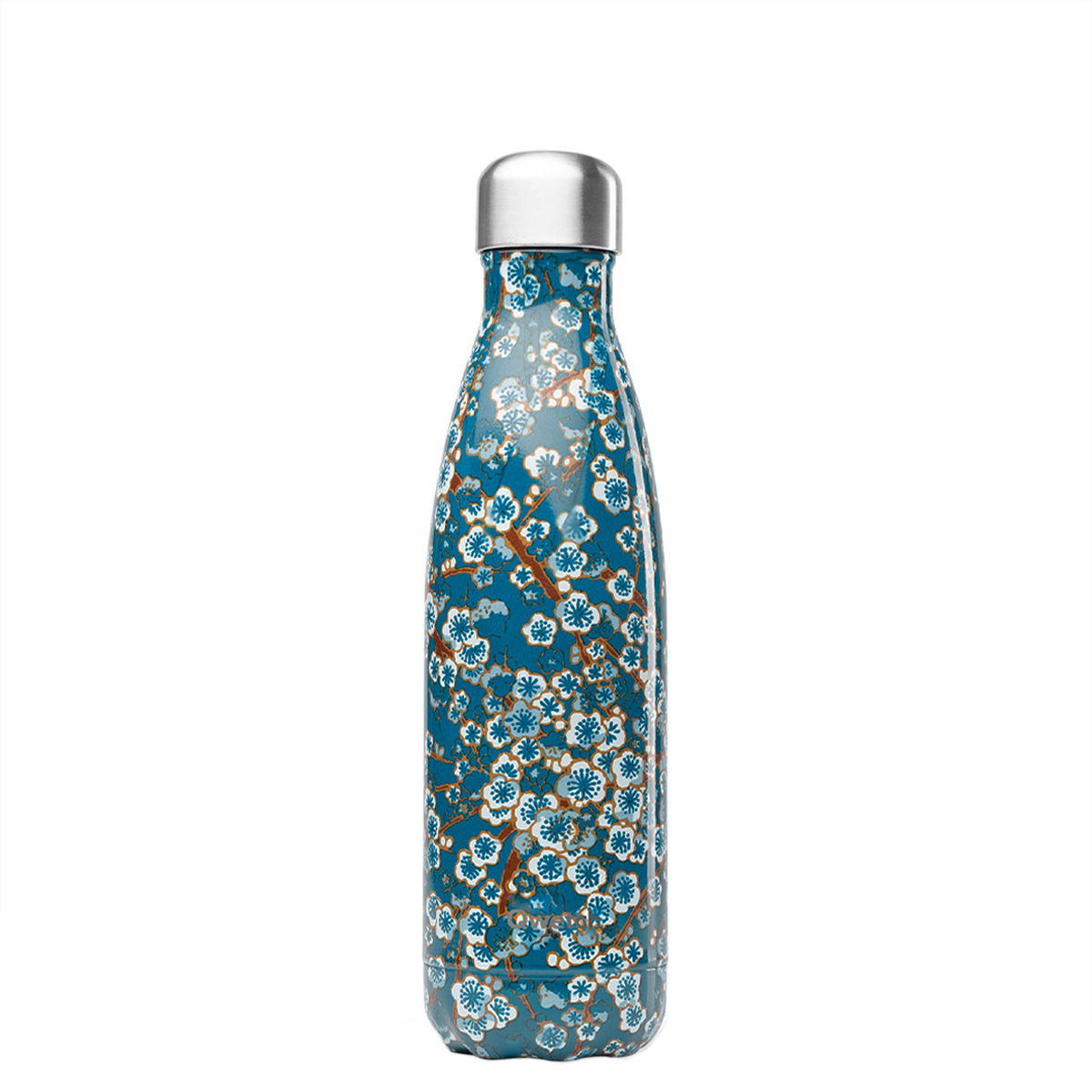 Image of Qwetch Flowers Isolierte Stahlflasche 500ml blau bei nettoshop.ch