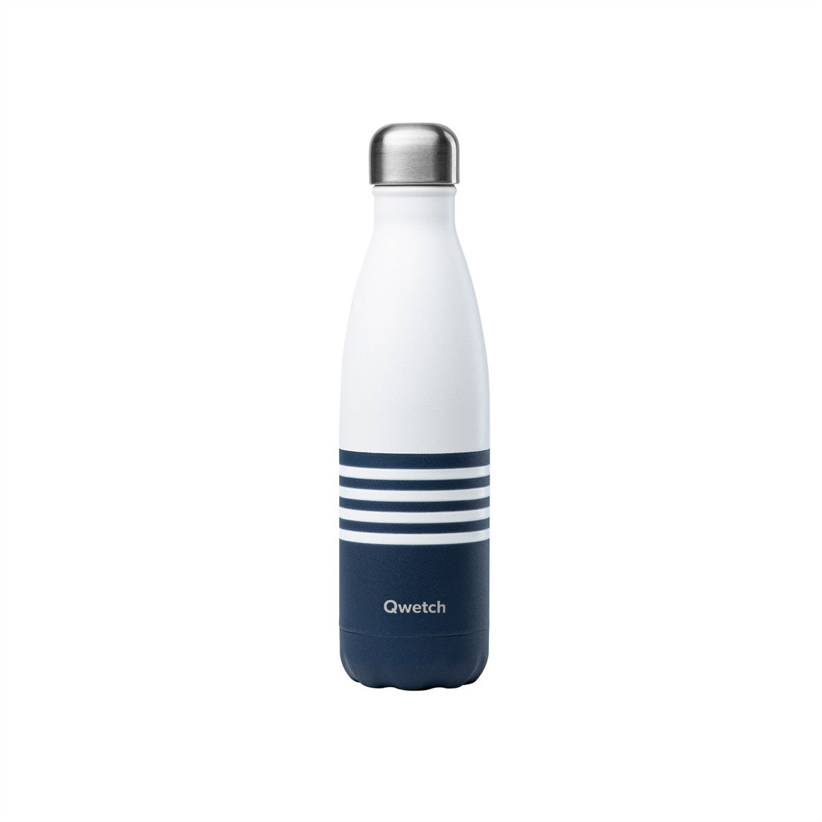 Image of Qwetch Marinière Isolierte Stahlflasche 500ml blau bei nettoshop.ch
