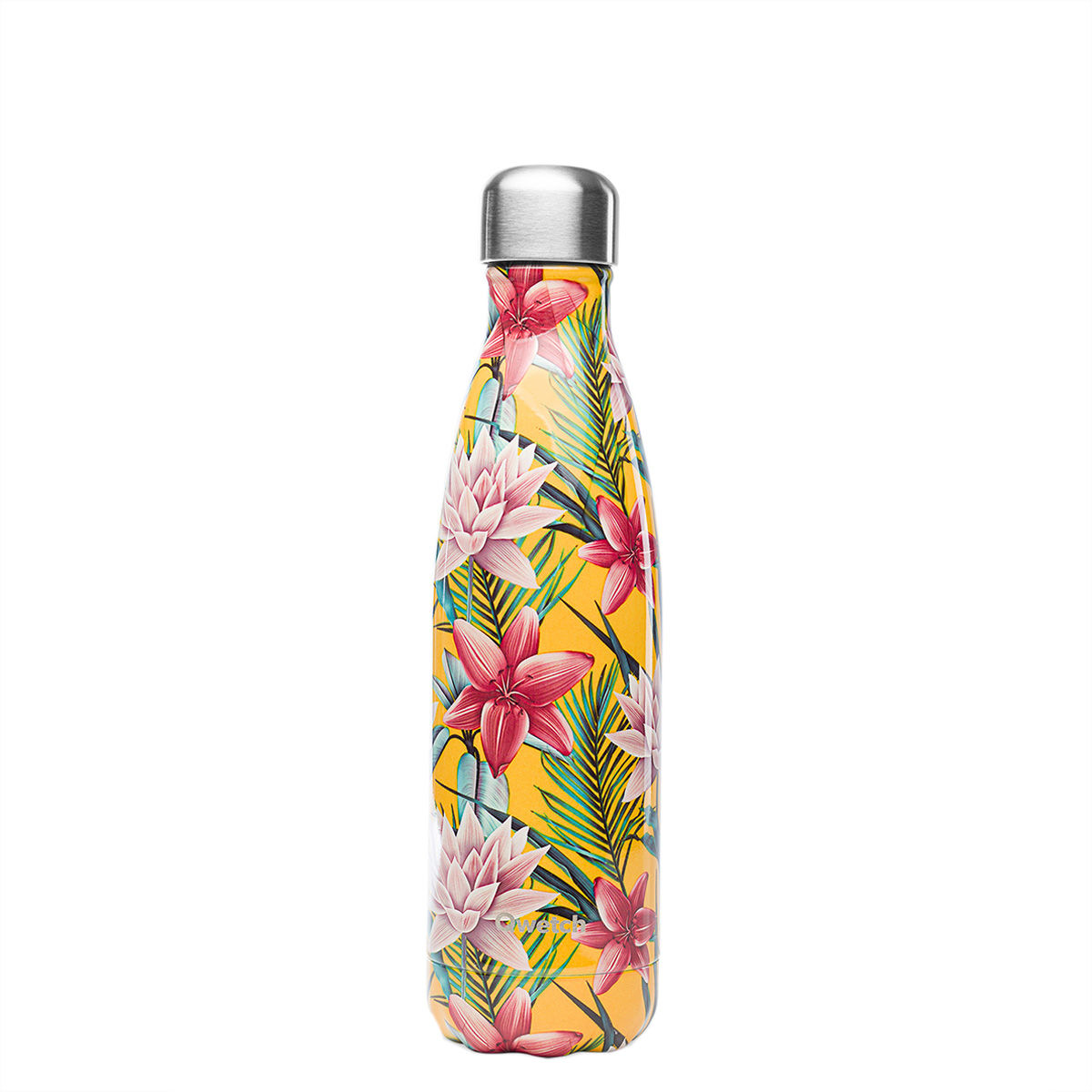 Image of Qwetch Tropical Isolierte Stahlflasche 500ml gelb bei nettoshop.ch