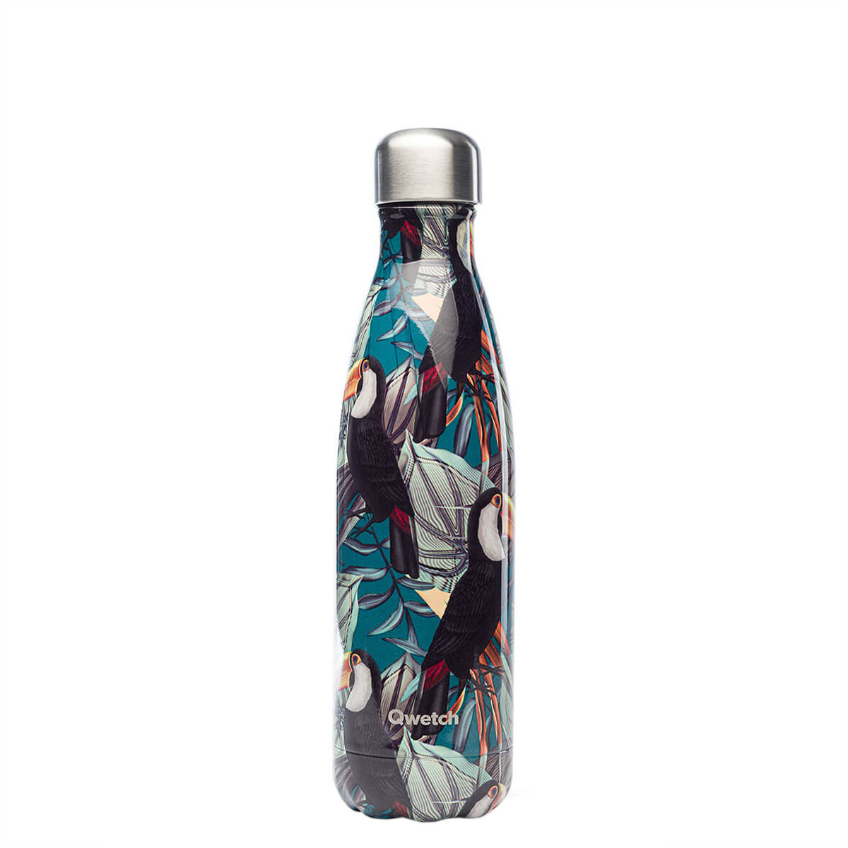 Image of Qwetch Tropical Isolierte Stahlflasche 500ml Vögel bei nettoshop.ch