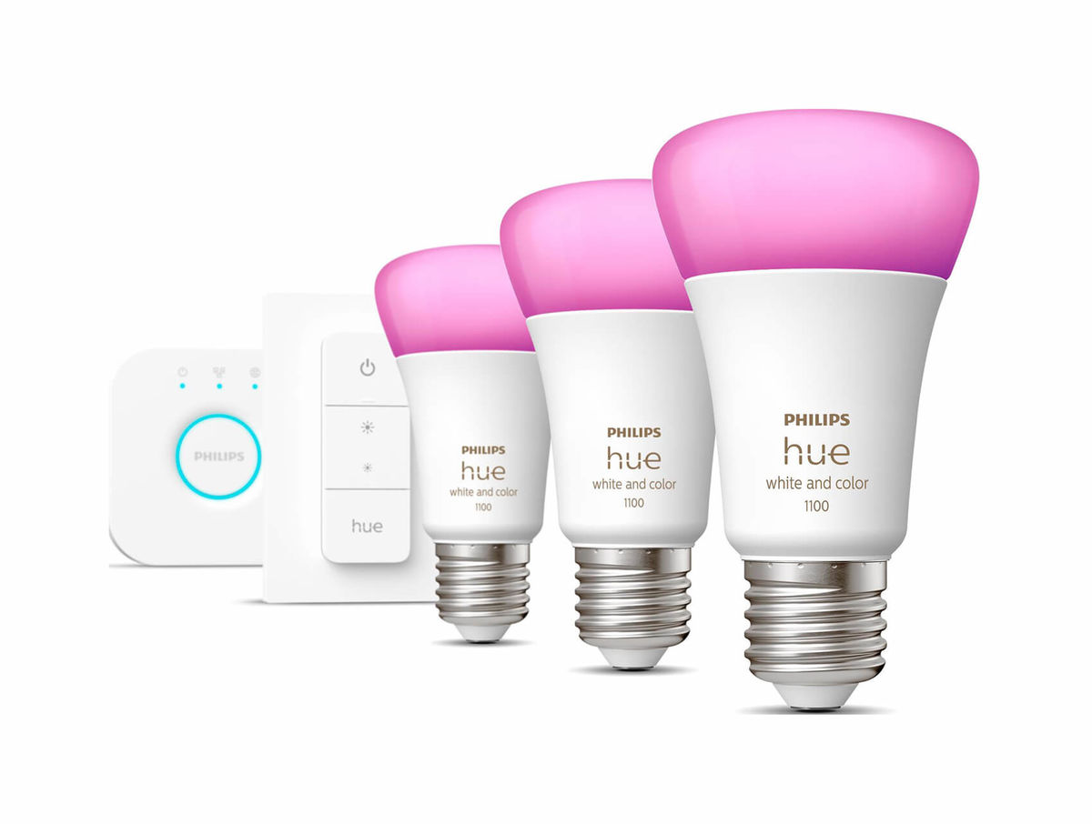 Image of Philips Hue White & Col. Amb. 2xE27 Starter Set inkl. DimmerSwitch bei nettoshop.ch