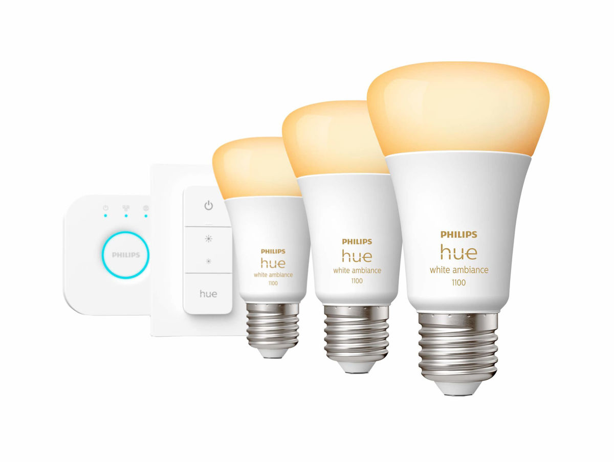 Image of Philips Hue White Ambiance E27 3er Starter Set inkl. DimmerSwitch bei nettoshop.ch