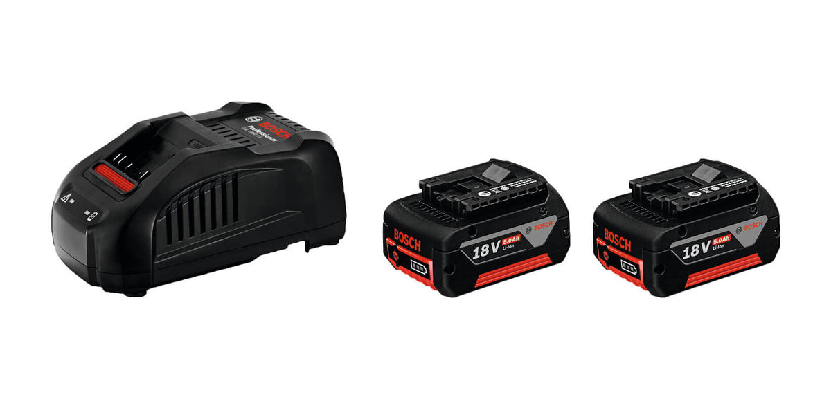 Image of Bosch Professional 2 x GBA 18V 5.0Ah + GAL 1880 CV bei nettoshop.ch