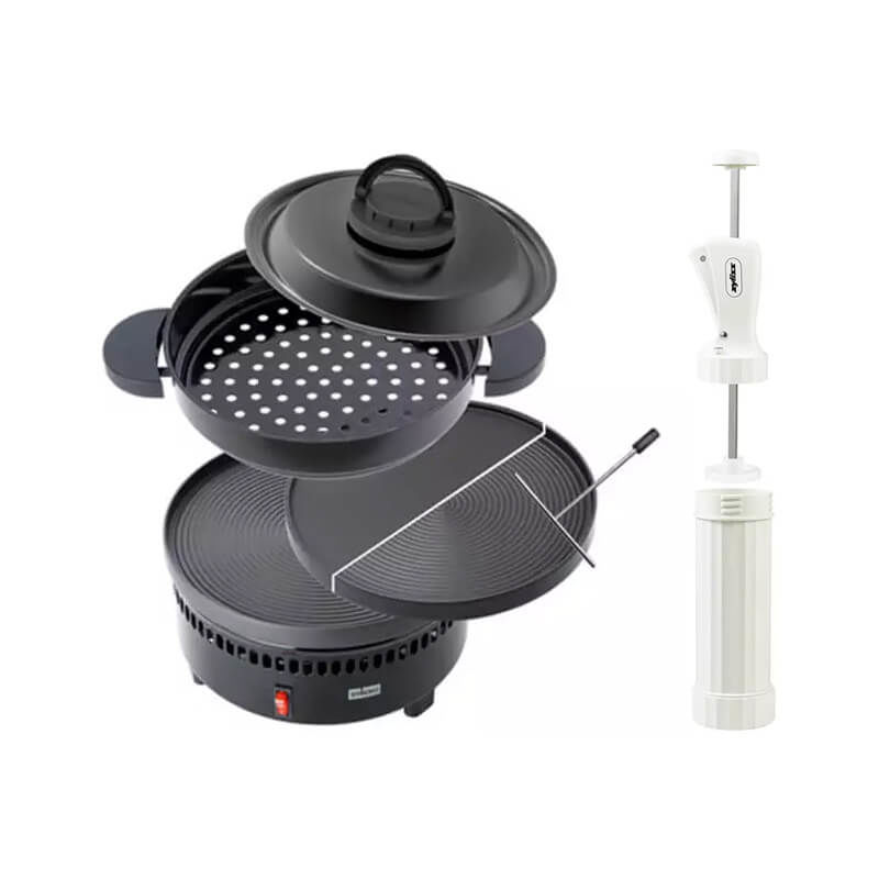 Image of Stöckli Marroniofen mit Crêpe- und Grillplatte + Vermicelles-Presse bei nettoshop.ch