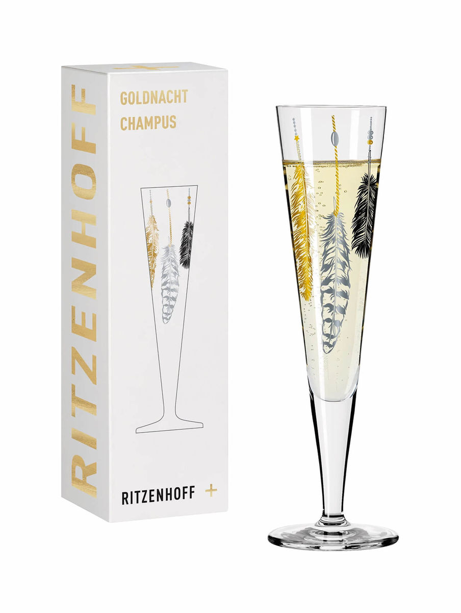 Image of Ritzenhoff Goldnacht No3 Federn Champagnerglas bei nettoshop.ch