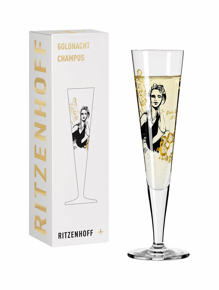 Image of Ritzenhoff Goldnacht No12 Vive la vie Champagnerglas bei nettoshop.ch