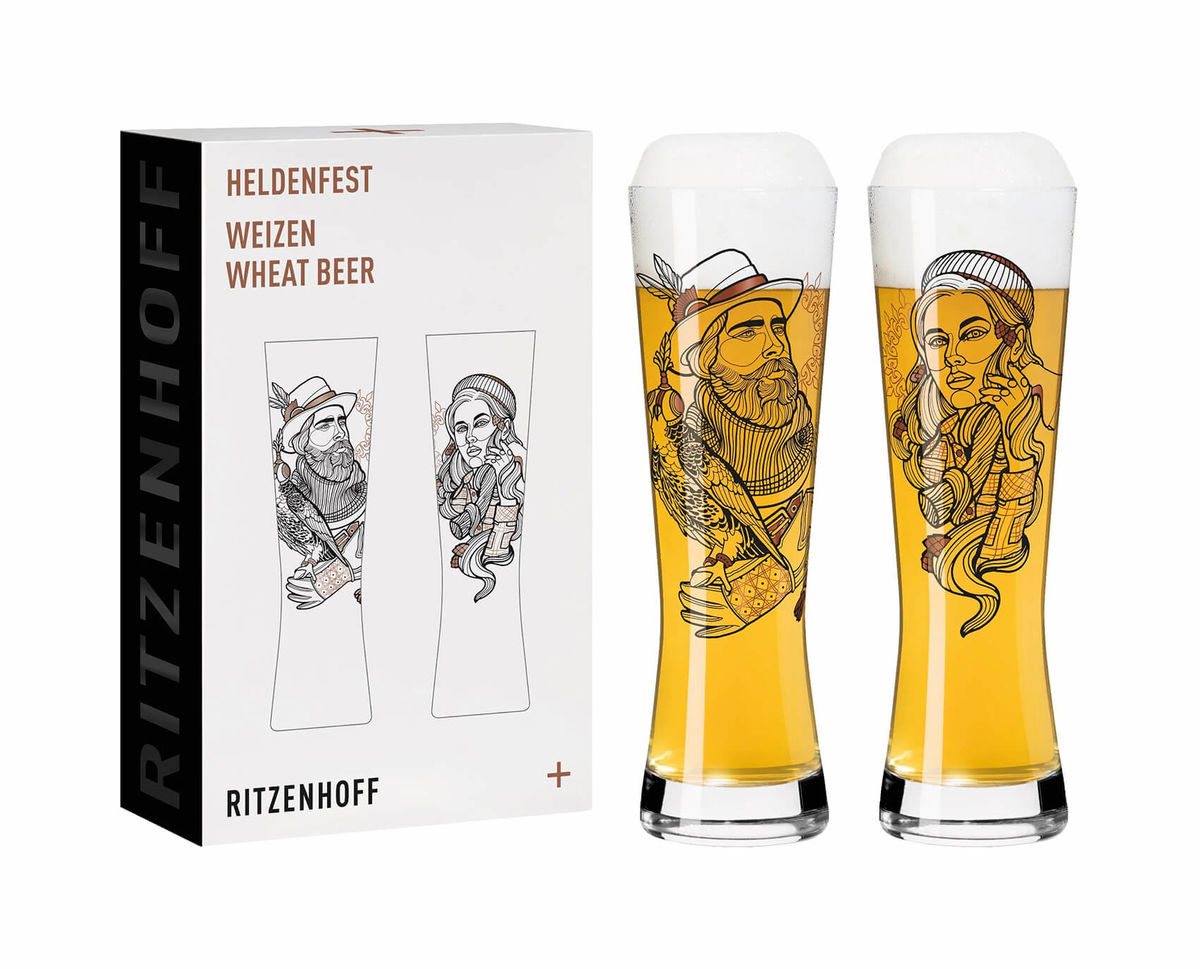 Image of Ritzenhoff Heldenfest no1 Holzf+Falkn 2erSet Weizenbierglas bei nettoshop.ch
