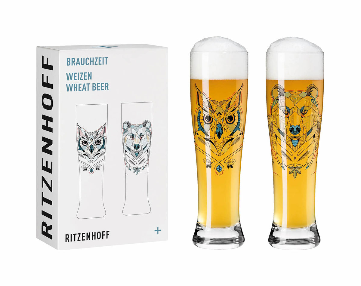 Image of Ritzenhoff Brauchzeit no1 Bär+Eule 2erSet Weizenbierglas bei nettoshop.ch