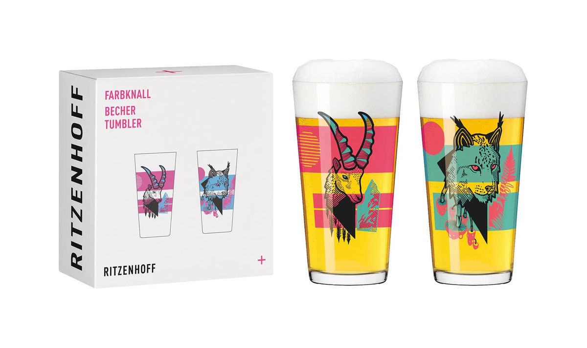 Image of Ritzenhoff Farbknall no3 Steinbock&Luchs Becher 2erSet bei nettoshop.ch