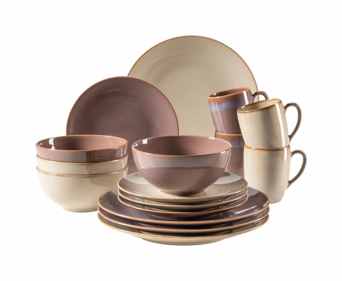 Image of Mäser Ossia Kombiservice 16-teilig braun / grau bei nettoshop.ch