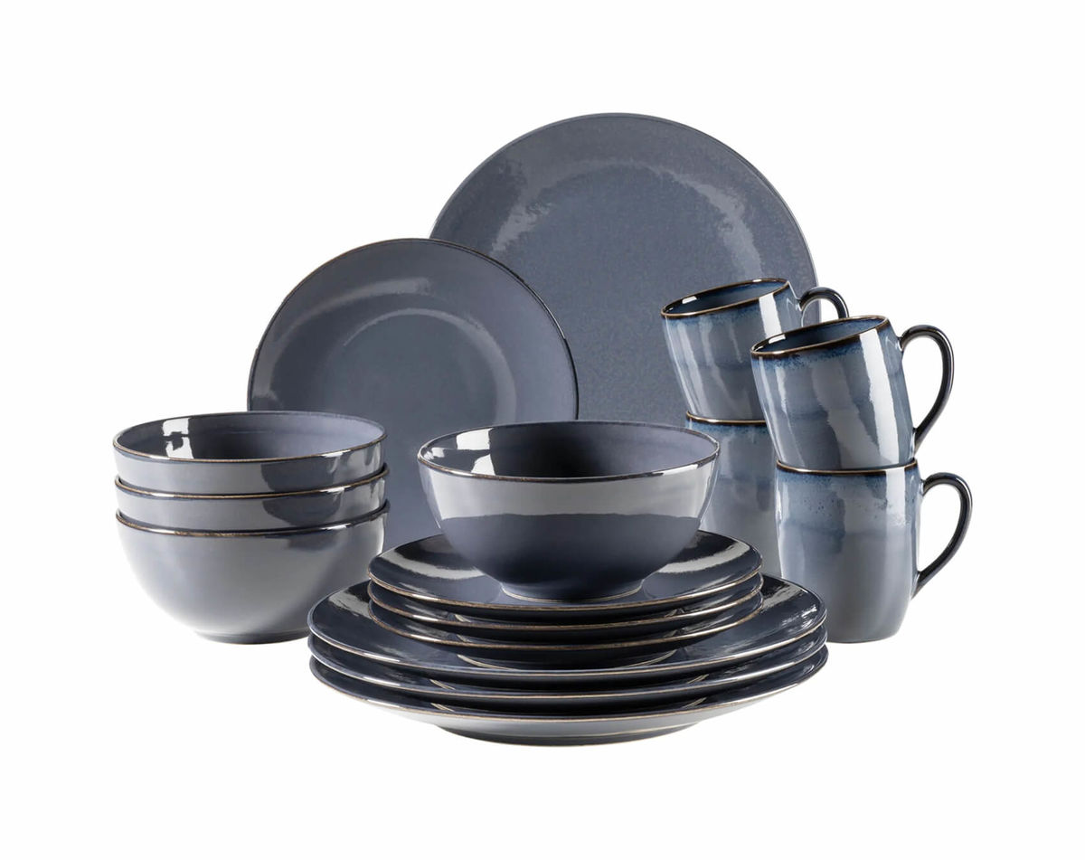 Image of Mäser Ossia Kombiservice 16-teilig blau bei nettoshop.ch