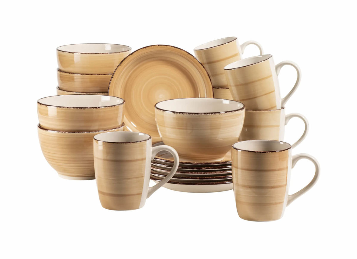 Image of Mäser Lumaca 18-teiliges Geschirr-Set beige bei nettoshop.ch