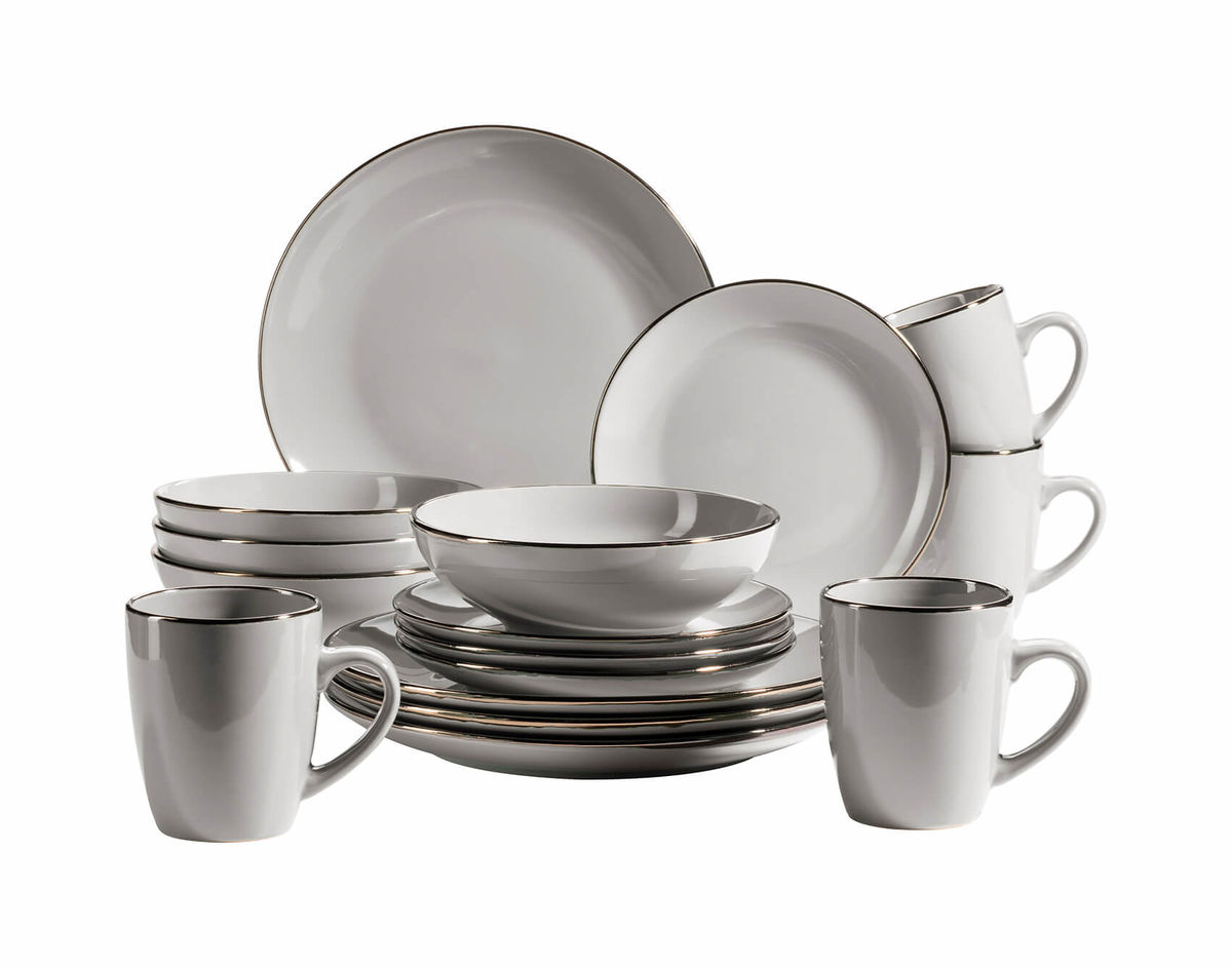 Image of Mäser Metallic Rim Kombiservice 16-teilig grau bei nettoshop.ch