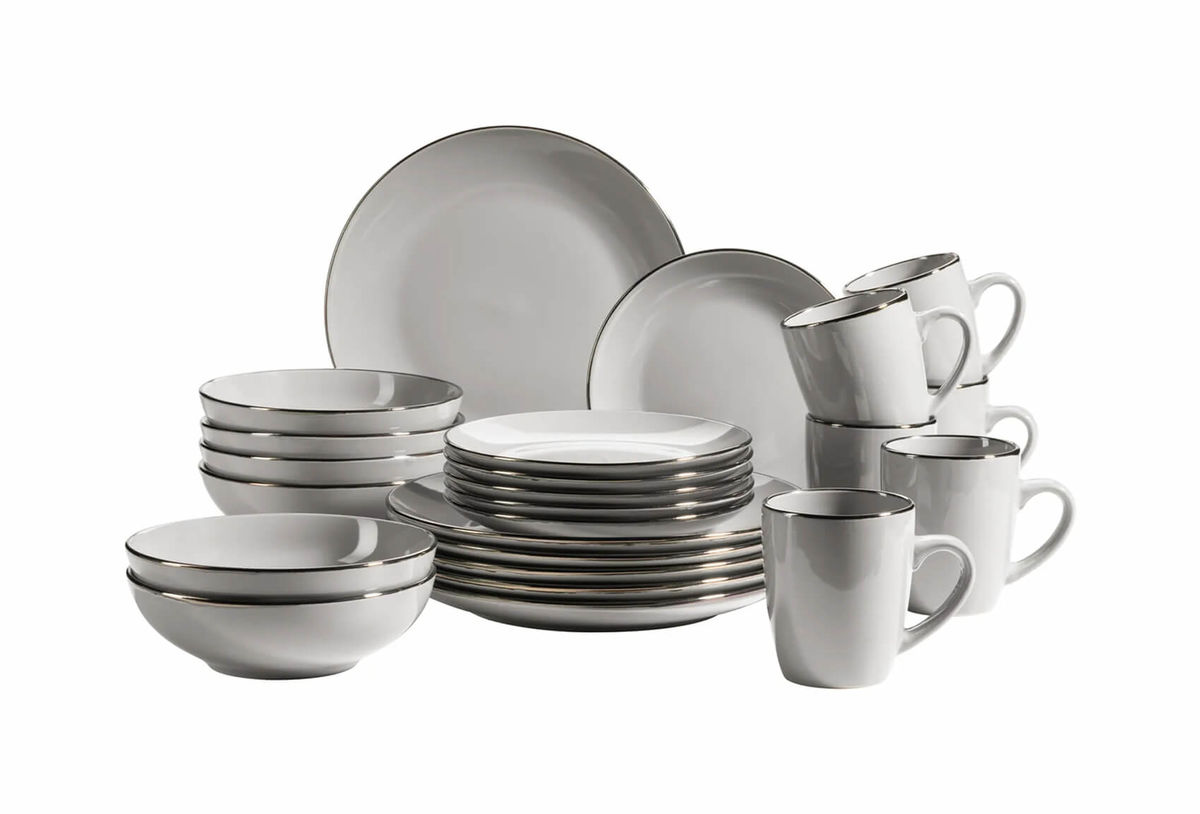 Image of Mäser Metallic Rim Kombiservice 24-teilig grau bei nettoshop.ch