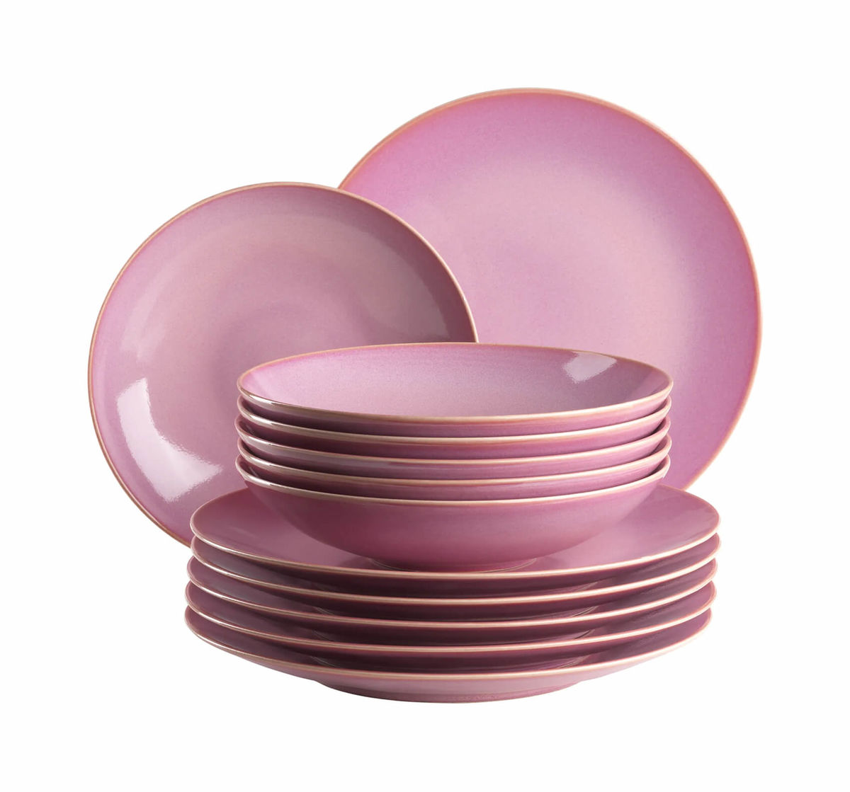 Image of Mäser Ossia Tafelservice 12-teiliges vintage rosa bei nettoshop.ch