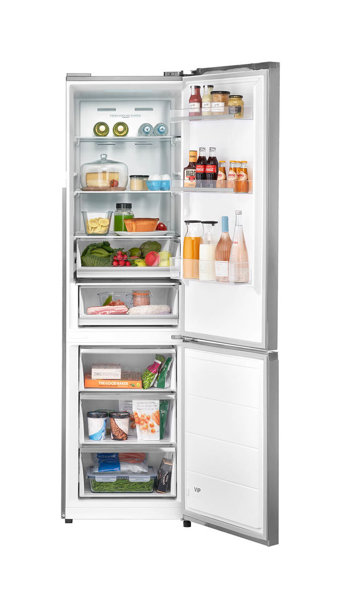 Image of Trisa Kombi Kühlschrank 378 L, Edelstahl bei nettoshop.ch