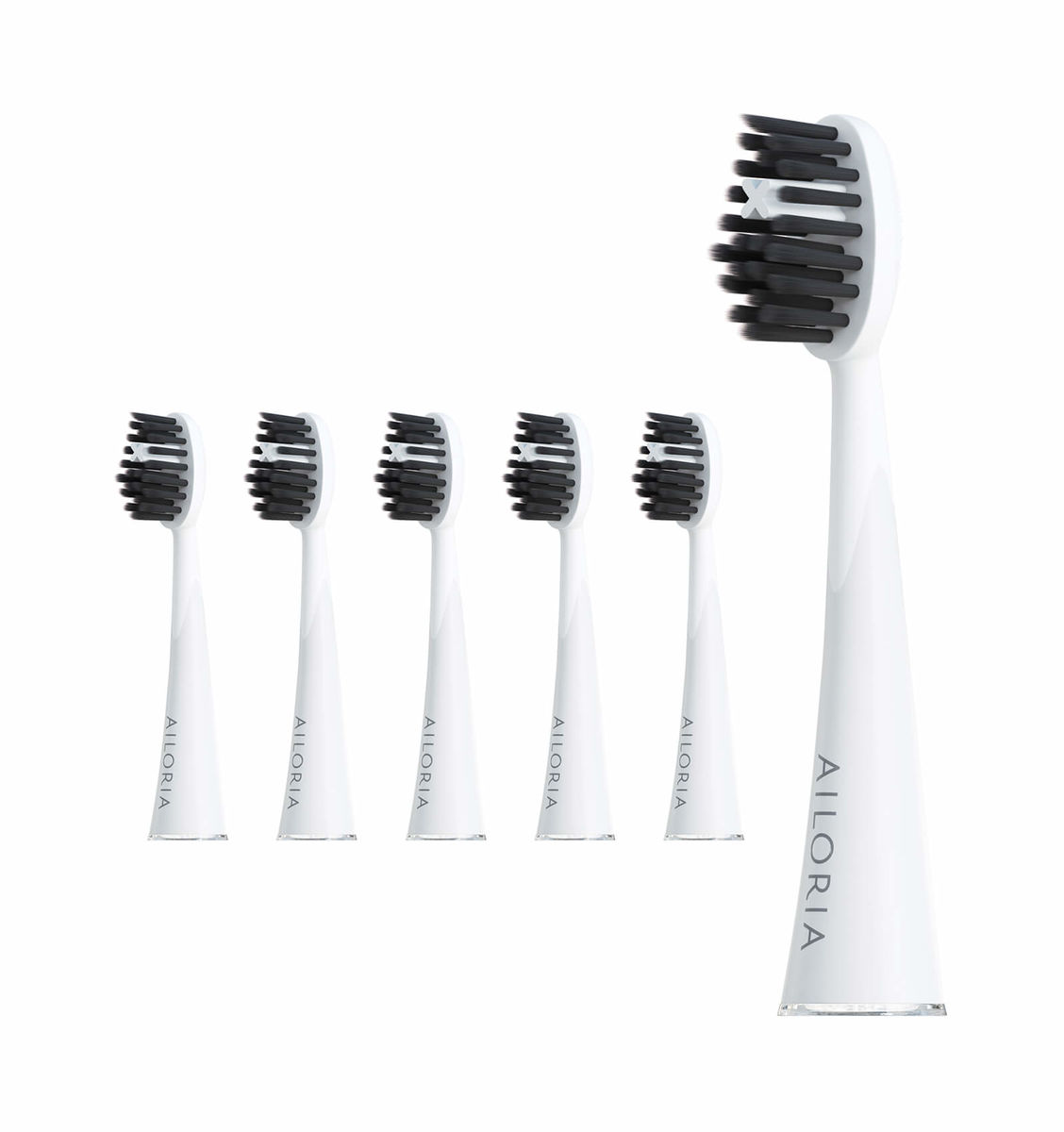 Image of Ailoria SHINE BRIGHT Charcoal Ersatzbürstenköpfe 6er Set weiss bei nettoshop.ch