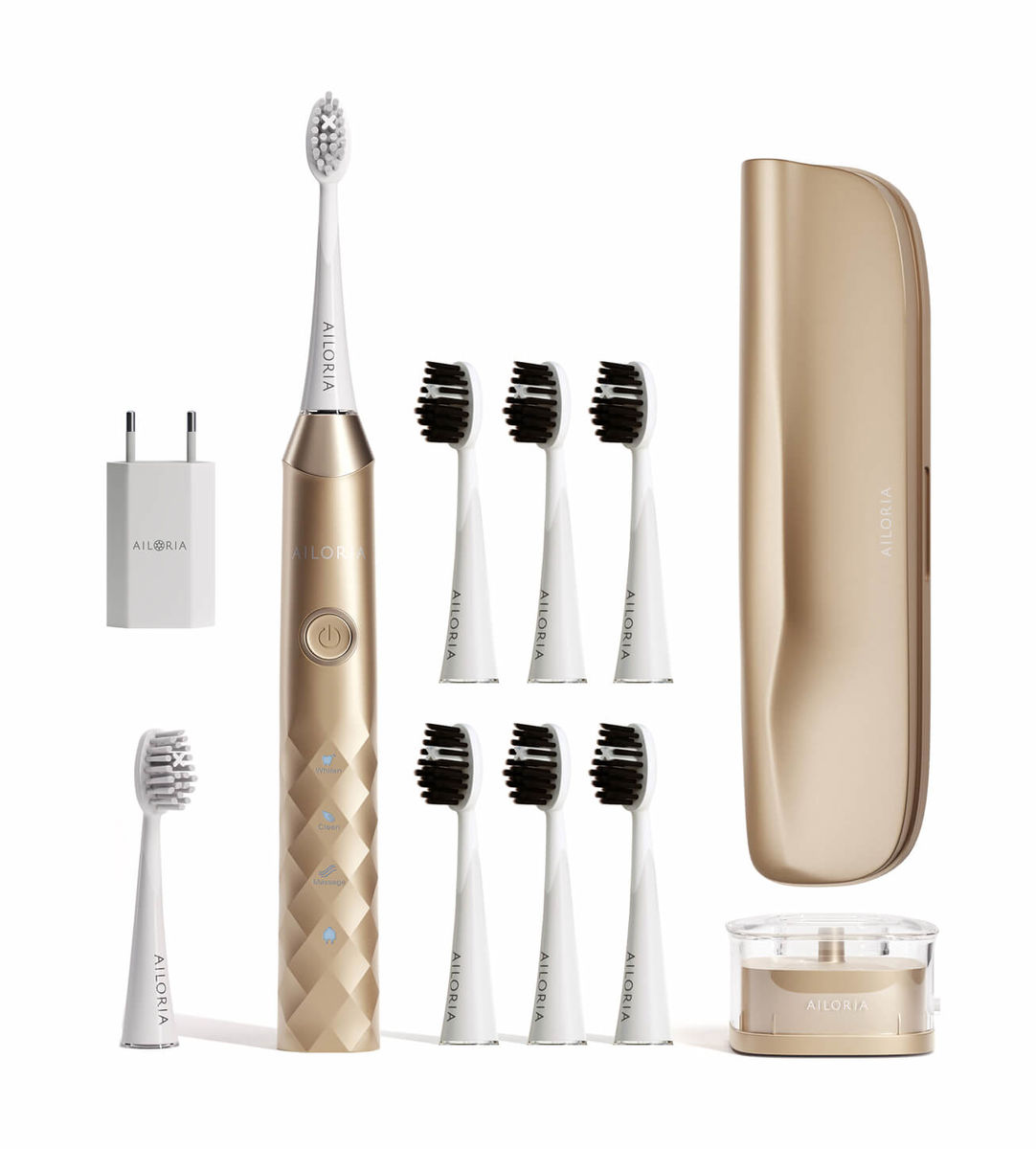 Image of Ailoria SHINE BRIGHT SET USB-Schallzahnbürste LimitedEd. rich gold bei nettoshop.ch