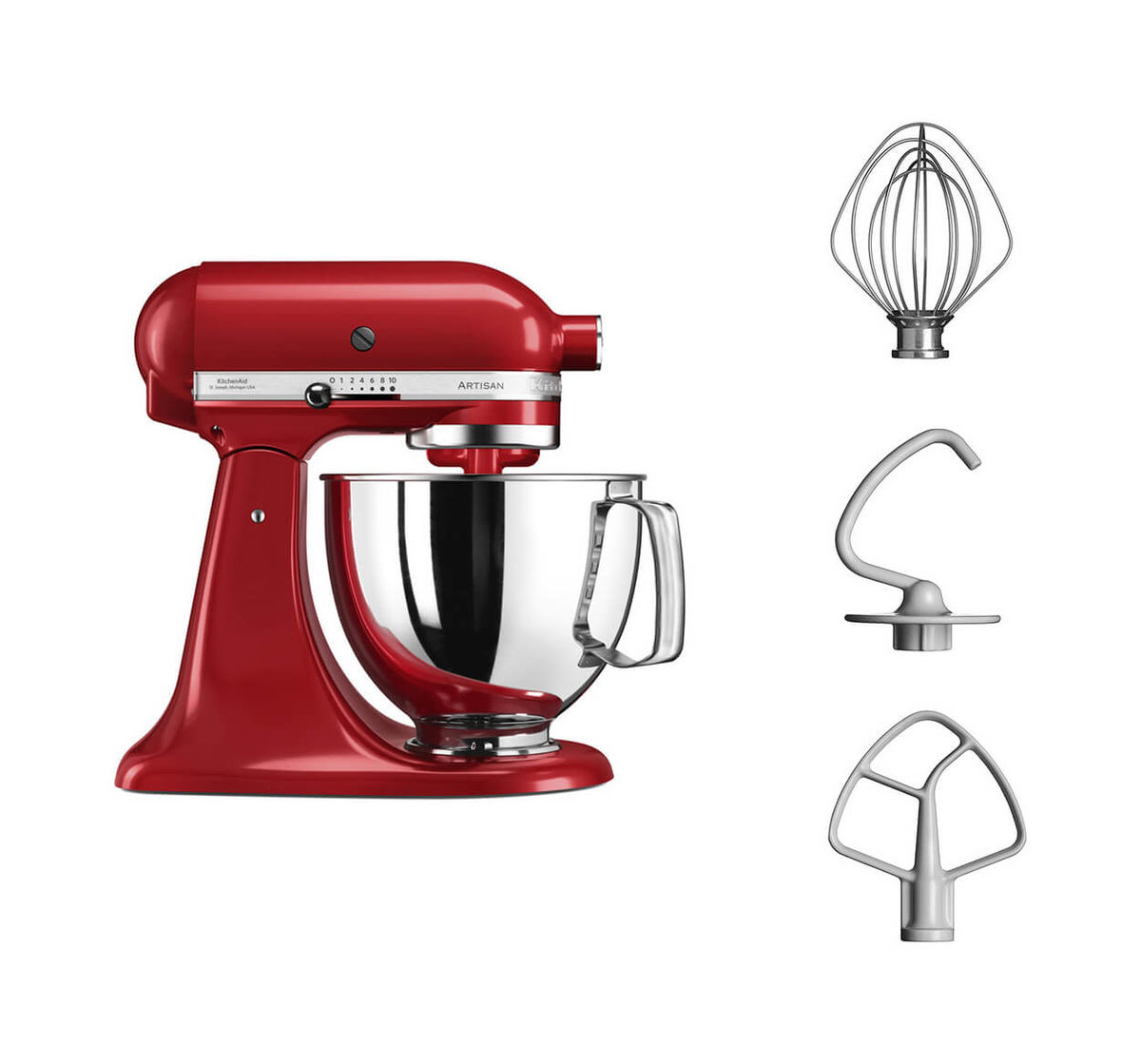 Image of KitchenAid 5KSM125 ARTISAN Küchenmaschine rot bei nettoshop.ch