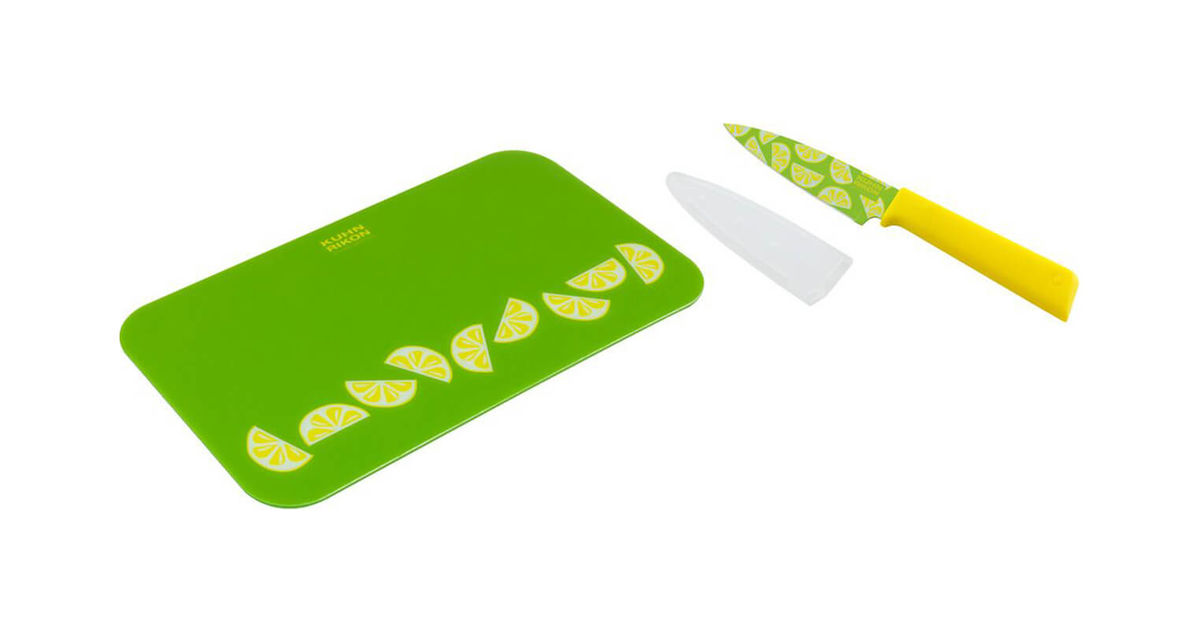 Image of Kuhn Rikon COLORI®+ Rüstmesser / Schneidebrett Set (Lim. Ed. Citrus) bei nettoshop.ch