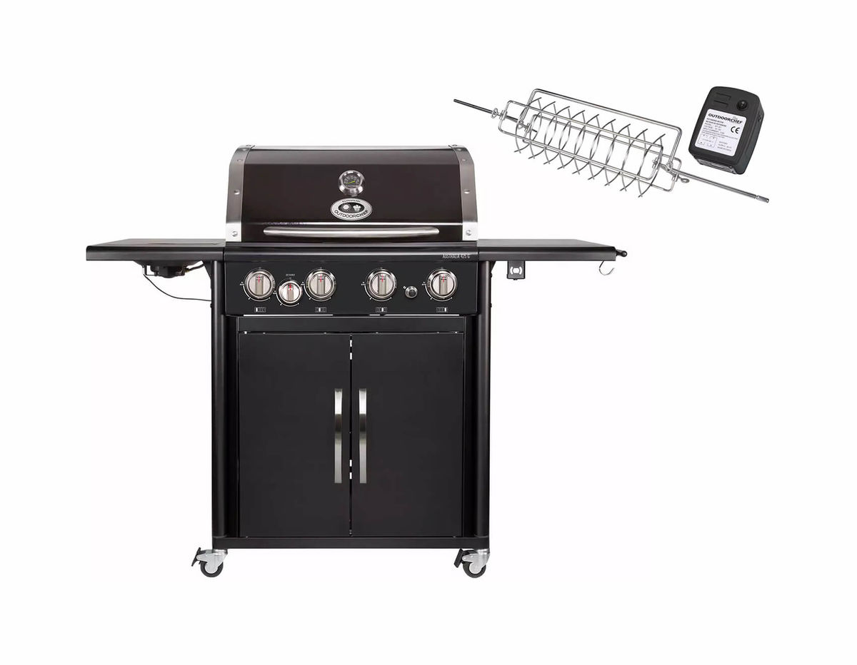 Image of OUTDOORCHEF AUSTRALIA 425 G Grill schwarz und Drehkorb-Set bei nettoshop.ch