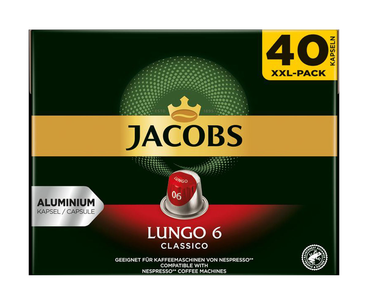 Image of Jacobs Lungo 6 Classico Kapsel Big Pack 40 St. bei nettoshop.ch