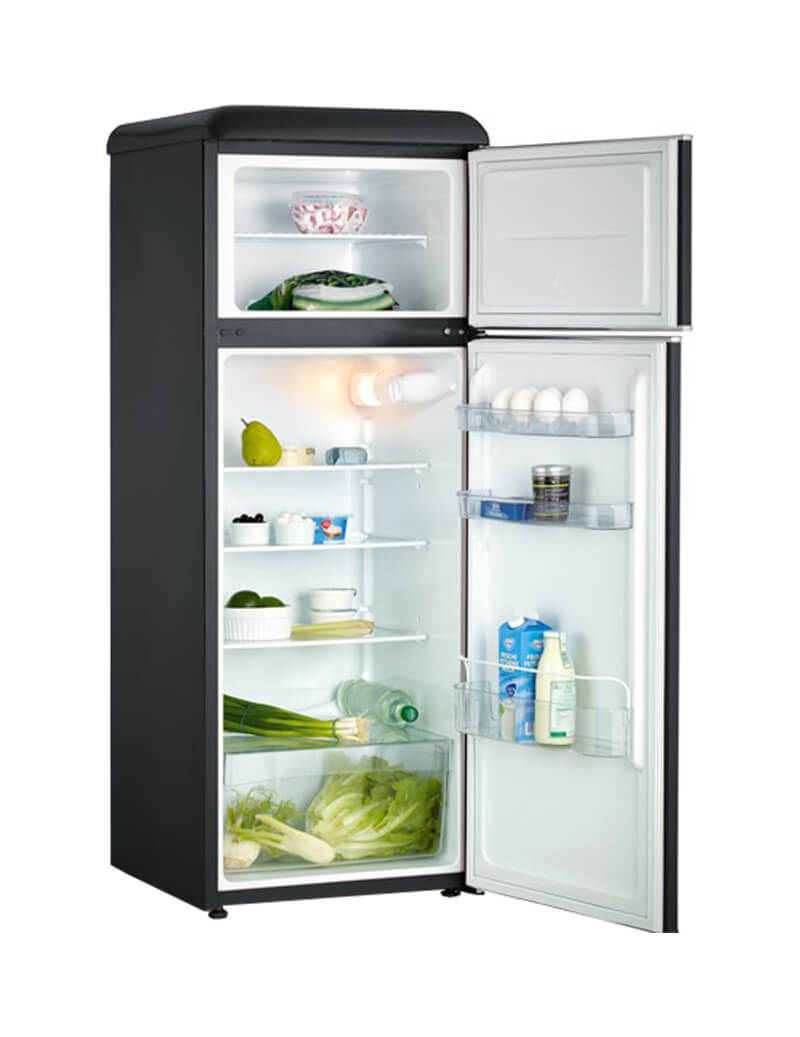 Image of Severin KS9957 Retro Kühlschrank schwarz rechts bei nettoshop.ch