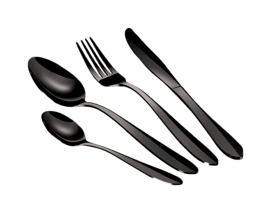 Image of Berlinger Haus 24-teiliges Besteck-Set schwarz bei nettoshop.ch