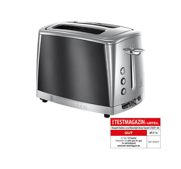 Image of Russell Hobbs Luna Moonlight Grey 23221-56 Kompakt-Toaster bei nettoshop.ch