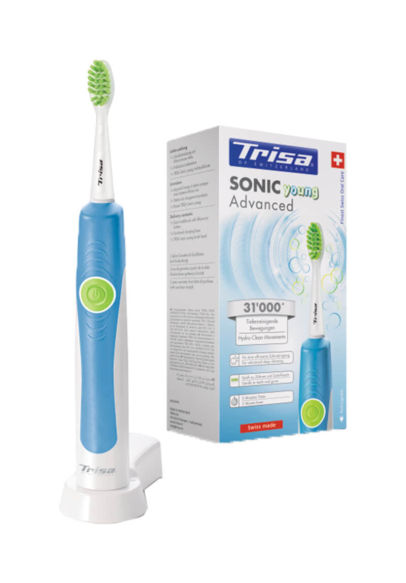 Image of Trisa Sonic Advanced Young Zahnbürste blau/grün bei nettoshop.ch