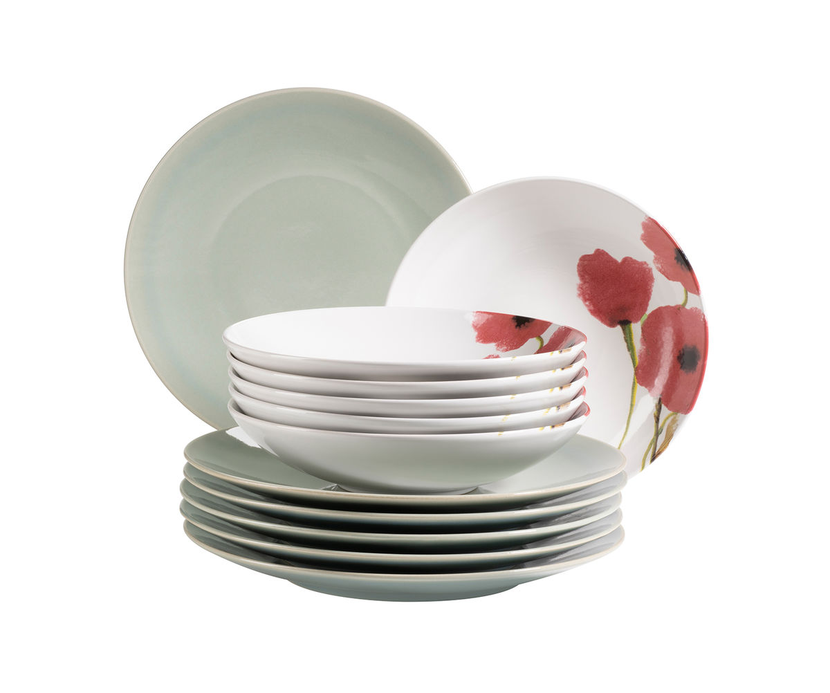 Image of Mäser 931928 12-teiliges Teller-Set Vintage Look bei nettoshop.ch