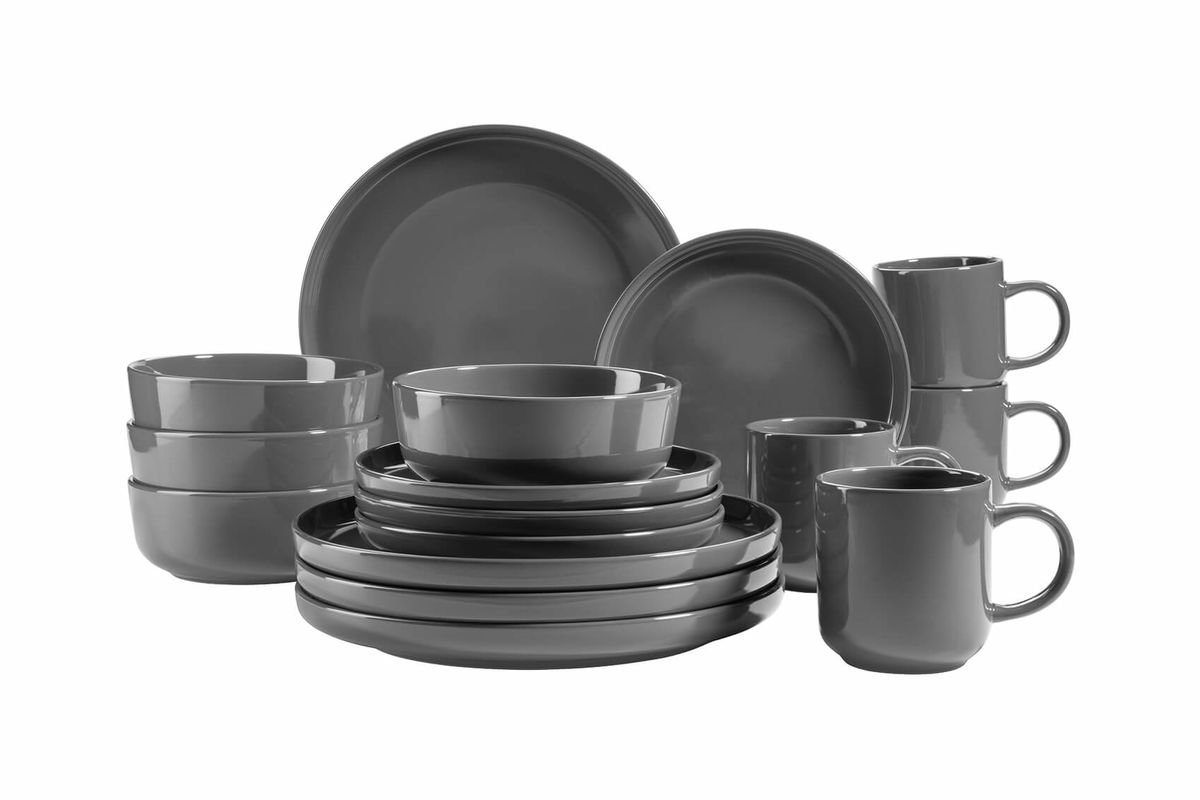 Image of Mäser 931960 16-teiliges Geschirr Set Grau bei nettoshop.ch