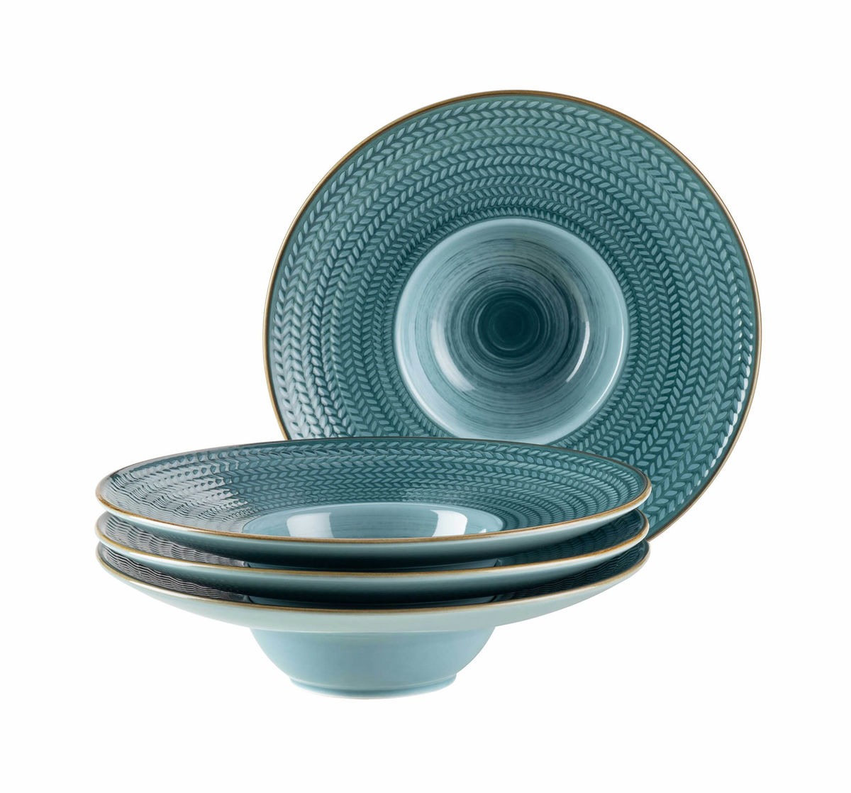 Image of Mäser 935016 Pastateller Set aus 4 handbemalten Tellern bei nettoshop.ch