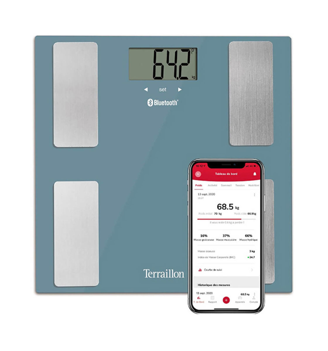 Image of Terraillon Smart connect Personenwaage blau bei nettoshop.ch
