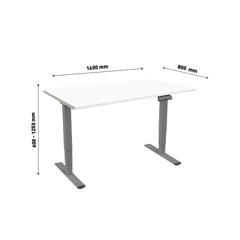 Contini scrivania da ufficio regolabile in altezza 1,6x0,8m bianco compra