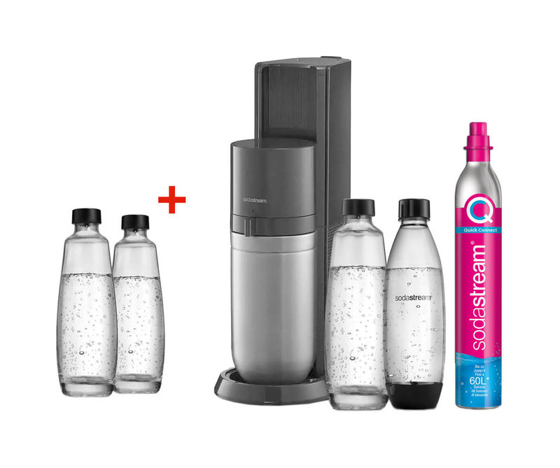 Sodastream DUO Wassersprudler schwarz inkl. Duopack Glaskaraffe kaufen