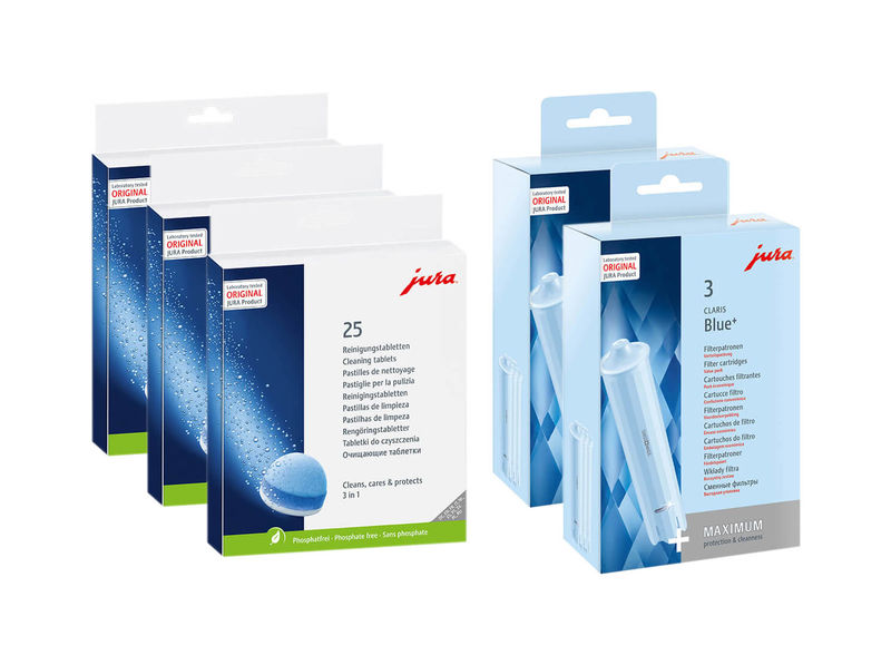 JURA 3x 3PhasenReinigungstabletten + 2x Claris Blue+ Filterpatrone kaufen