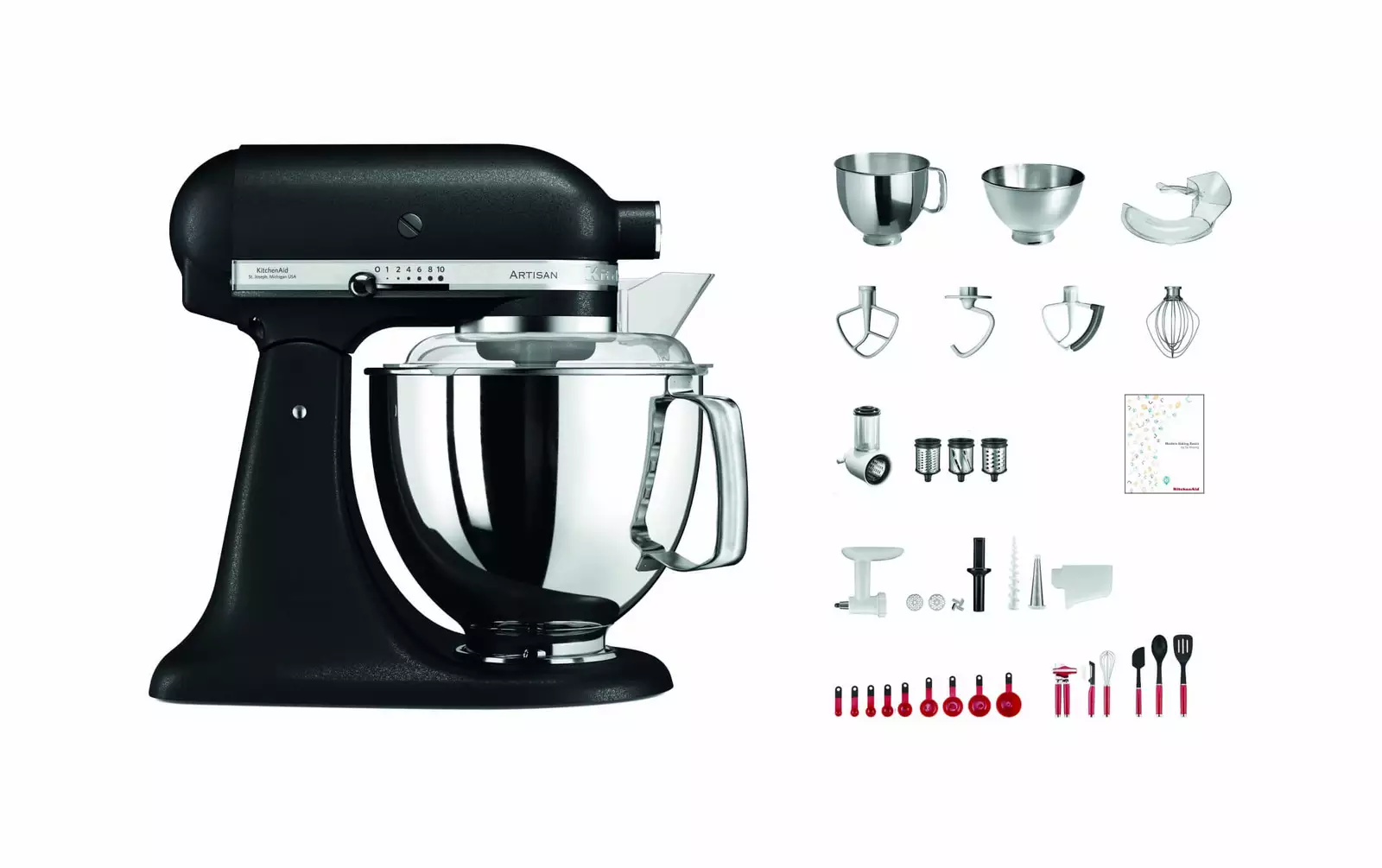 Kitchenaid KSM200 Swiss Anniversary Set Küchenmaschine eisenschwarz