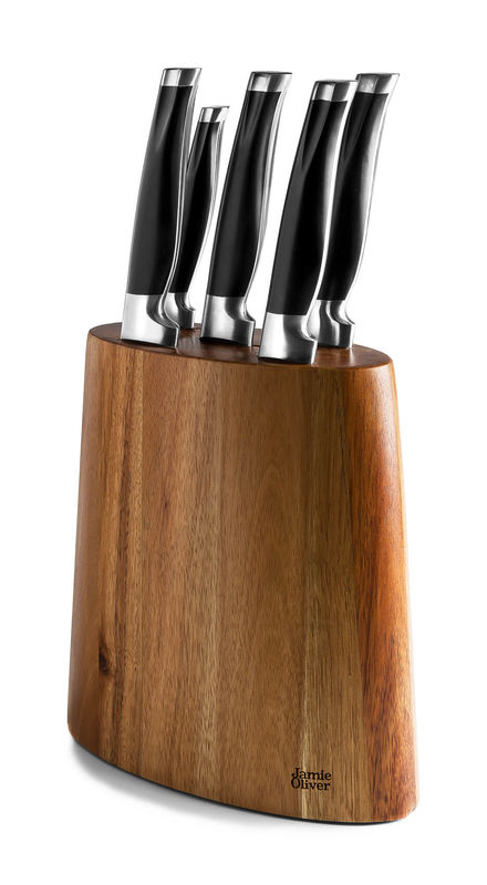Buy Jamie Oliver Knife block pieces acacia wood at a low price