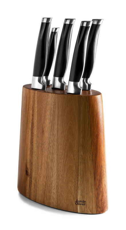 Jamie Oliver Ceppo portacoltelli 5 pezzi in legno di acacia compra