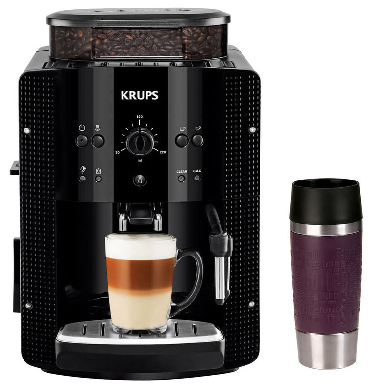 Buy Krups EA8108 coffee machine incl Emsa thermo mug 0.36 l bramble