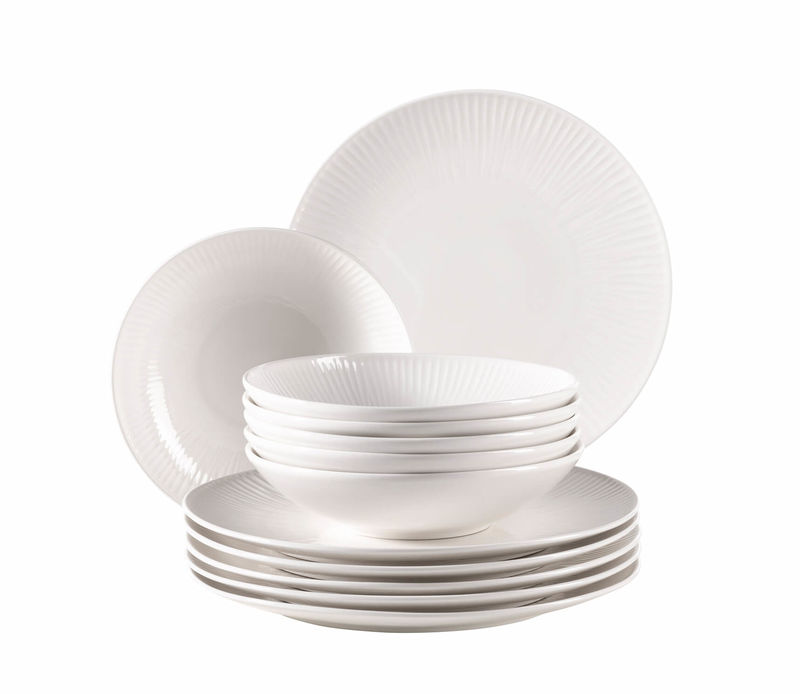 Mäser Dalia Tafelservice 12-teiliges Teller Set weiss günstig kaufen