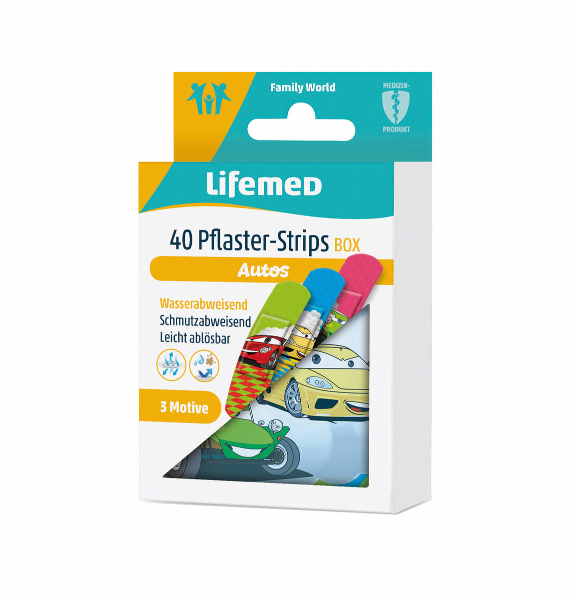 Lifemed 40 Pflaster-Strips Box 6,0 cm x 1,7 cm, automobilistica