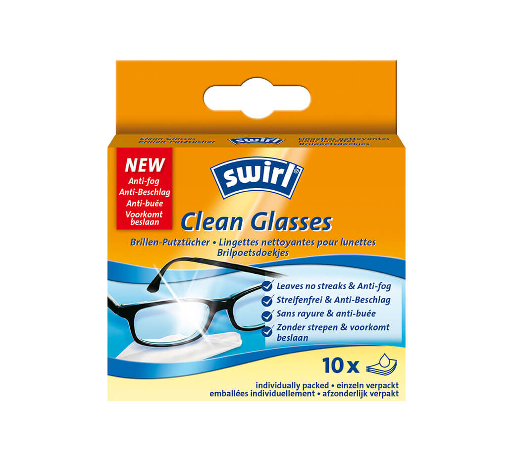 Swirl Tissus de nettoyage des lunettes à spirales 10pcs. Accessoires