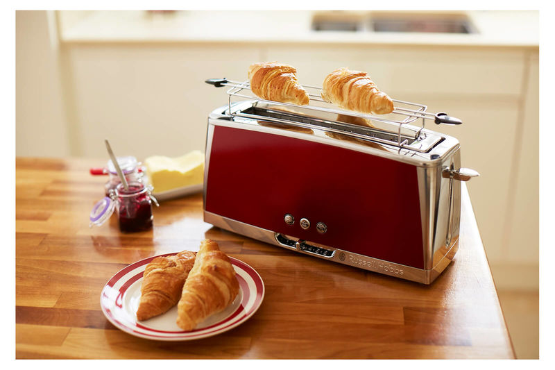 Buy Russell Hobbs Luna Solar 23250-56 Toaster Red at a low price