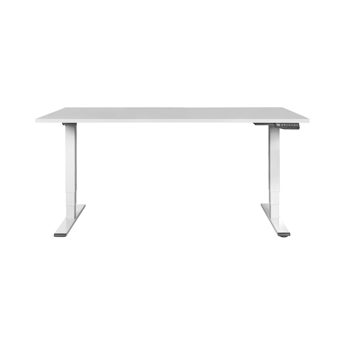 Contini Table de bureau réglable en hauteur, 1.6x0.8m gris