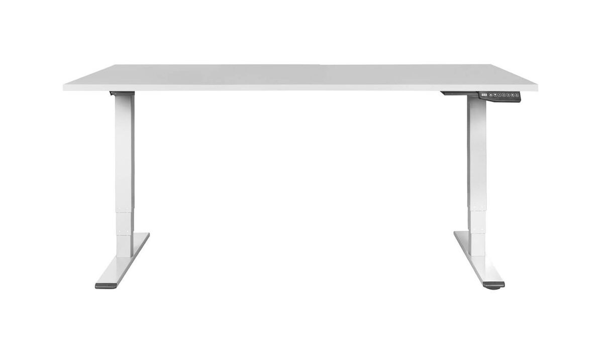 Contini Table de bureau réglable en hauteur 1.8x0.8m Gris / Blanc