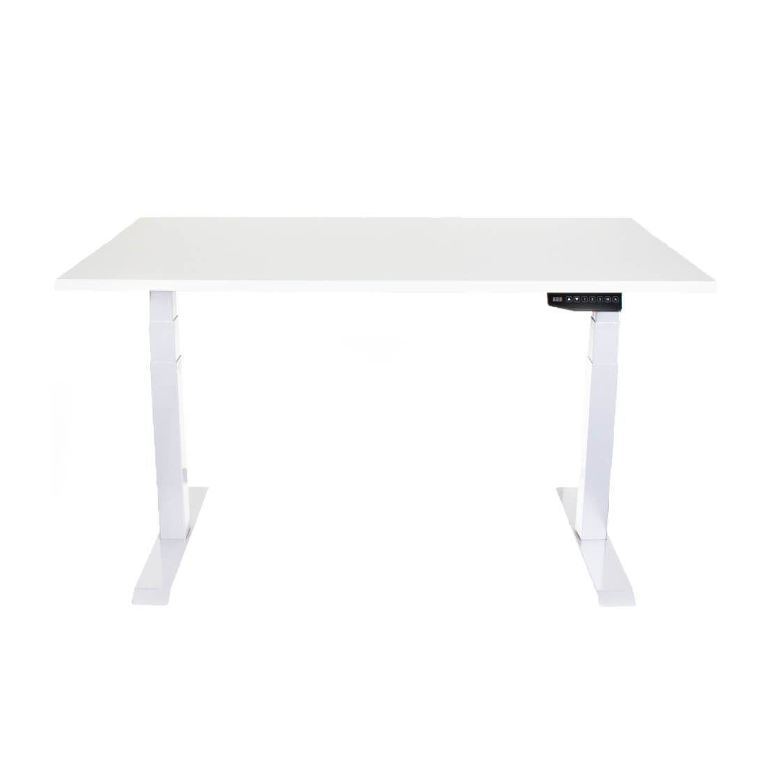 Contini Table de bureau réglable en hauteur 1.8x0.8m blanche