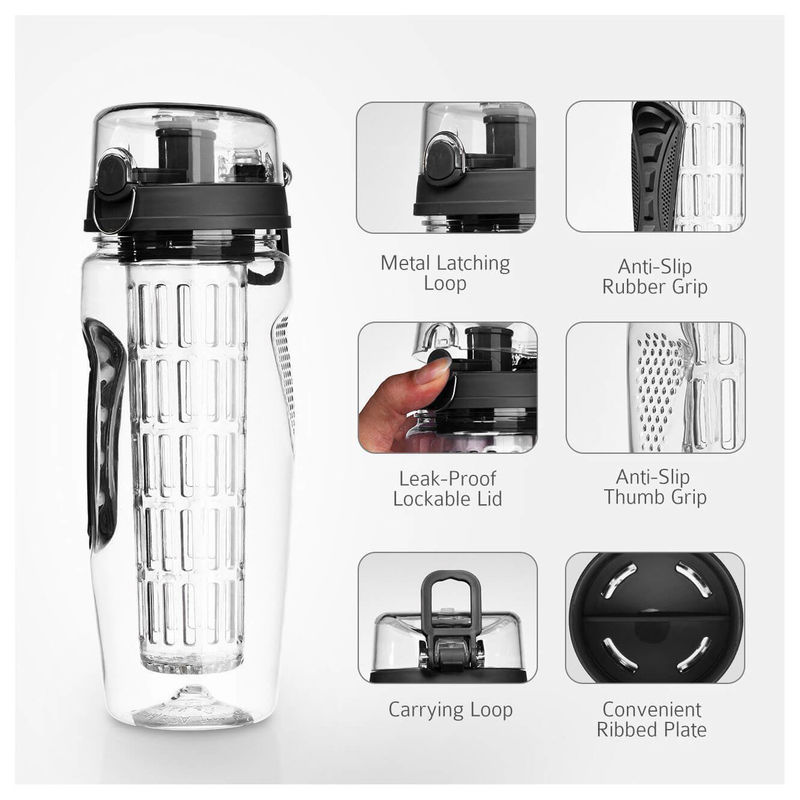 La Vague VITALITY Trinkflasche mit Einsatz schwarz günstig kaufen
